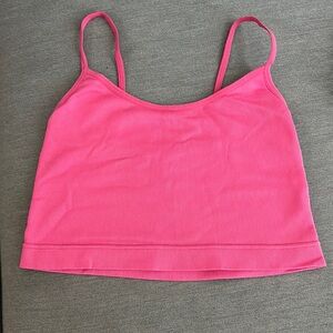 GARAGE hot pink cropped tank top
